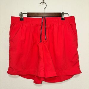 Columbia PFG Shorts‎ Mens L Red Orange Nylon Drawstring Swim Outdoor Hike